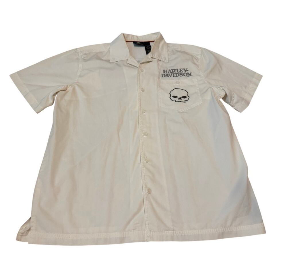 Harley Davidson Willie G Skull Mesh Lined Performance Riding Shirt Men L
